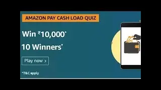 Amazon Quiz Answers Today | Amazon Pay Cash Load Quiz Answers Today | Quiz Time Mornings With Amazon