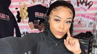 Super Natural Slick Curly Bob Wet Hair Style ! 💦 ft. GirlygirlWigs