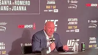 Реакция Даны Уайта на то, что Хабиб пнул пояс Тони Фергюсона после пресс-конференции перед UFC 248