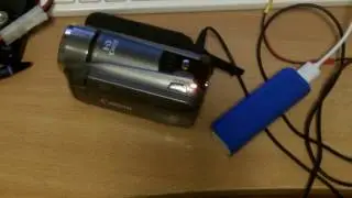 Extending runtime of Canon HFR 200 camcorder with usb power bank