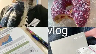 влог/vlog Korean study hard