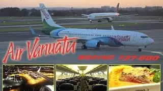 Air Vanuatu Boeing 737-800 Business Class Sydney to Vanuatu, AMAZING! [AirClips full flight series]