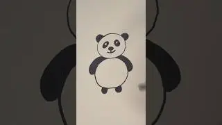Drawing and Coloring a Cute Panda with Markers | Easy Art Tutorial#shorts #art #magic pen colors