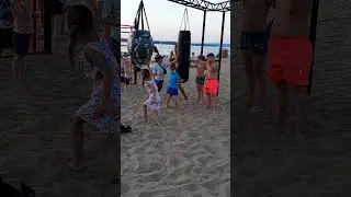 Summer boxing 🥊🥊classes for children on the beach ⛱️😅