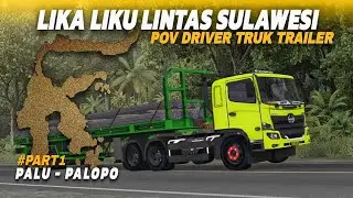 PERDANA BAWA TRUK HINO 500 LINTAS DI TRANS SULAWESI SEPERTI INI JALURNYA⁉️😱 | BUSSID V 4.4.1