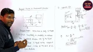 Fluid Mechanics | Lec: 05 | Pascal's Law & Archimede's Principle | JEE NEET  By DS Sir Kota