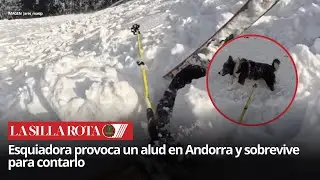 &ldquo;Parec&iacute;a seguro&rdquo;: el video viral de una esquiadora atrapada por una avalancha