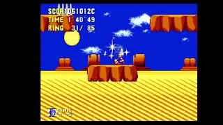 Sonic the Hedgehog Delta 40 Mb Version 0.60 Sand Shower Zone Gameplay (Dust Hill Zone)