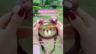 Garrafinha Fomato de Bolsa Ursinho #garrafasdecoradas #achados #dicas