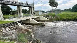 Spillway Flowing like Crazy with Zak Catch em all Fishing ! 