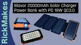 Солнечное зарядное устройство Blavor 20000 мАч Power Bank с питанием 18 Вт QC3.0