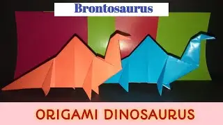 How to make an origami dinosaur (Brontosaurus) #origami #origamidinosaur