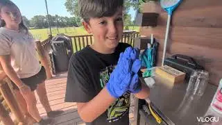 Making Soap bars with the kids!! 😁👍🧐