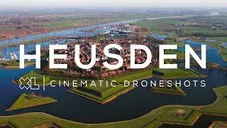 Vestingstad Heusden (Noord-Brabant) van boven | Drone video in 4K