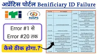 NAPS Beneficiary ID Failure Reason & Solutions | NAPS Portal