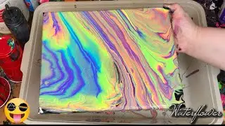 8 Color Dirty Pour Technique (No Floetrol, Water, Or Mixing Medium) Fluid Art | Acrylic Pour