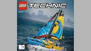 2017 LEGO Technic 42074 Racing Yacht - instruction timelapse