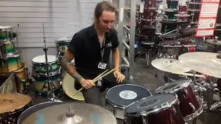 Trusound Drums Hybrid Low Volume Drumheads Chris Blankenship playing for the 1st time reaction