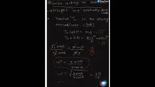 Conical pendulum derivation for time period in Marathi