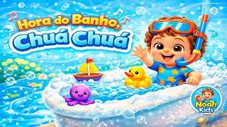 Hora do Banho, Chuá Chuá 🚿🎶 | Música Infantil Divertida para Bebês | Noah Kids