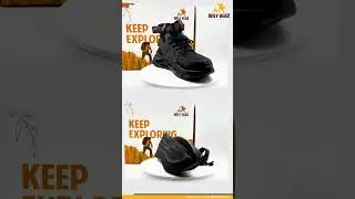 Breathable Flying Weaving Non slip Work Safety Boot- Black | Wily Bear #safetyshoes #workboots