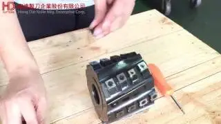 Replace Tips on Shear Angle Cutting Spiral Cutterhead