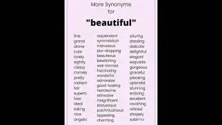 English Synonyms for Beautiful -28