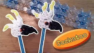 DIY Rainbow Loom Cockatoo pencil topper Loombicious