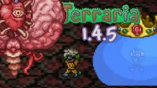 King slime and Brain of Cthulhu Terraria 1.4.5