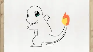 COMO DIBUJAR A POKEMON CHARMANDER FACIL