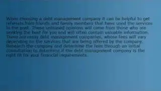 How Do Debt Management Companies Work?