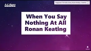 When You Say Nothing At All - Ronan Keating (Karaoke Version)