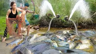 How to catch 100 tons of fish in the wild, Survival fishing, Fishing techniques, Catch a lot of fish