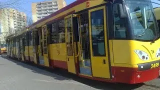 Tramwaj Düwag M8C - pierwszy dzień po modernizacji w Łodzi