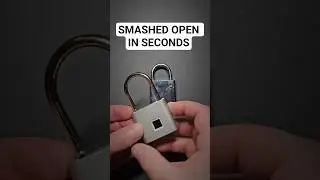 Замок с отпечатками пальцев сломан 🔒💥🔨 #безопасность #замок