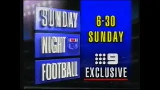 Channel Nine NSWRL Sunday Night Football Manly vs Newcastle Promo 1992