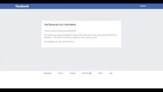 We Received Your Information facebook on pc 2020