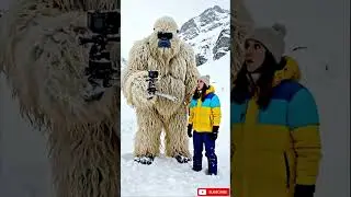 Found a Bigfoot in the Wild ❄️ #yeti #bigfoot #funny #mountains #winter #vlog #comedy #humor #shorts