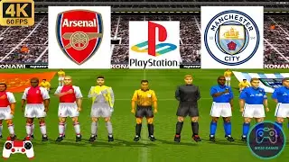 Winning Eleven 2002 Gameplay - Arsenal vs Man City - Duckstation PS1 on PC || Full Game [4K60]