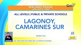 Walang pasok as of 5AM (January 8, 2026) | Unang Hirit