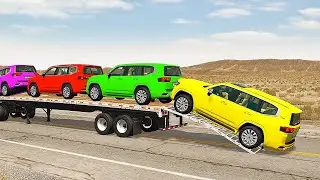 Flatbed Truck Brake Fail &mdash; Supercar Transport Crash Test | BeamNG Drive #6