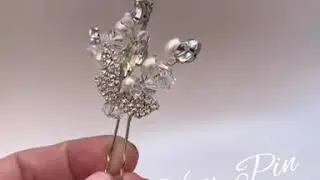 Rhinestone and Crystal Bridal Hair Pin &ldquo;Katya&rdquo; by Hair Comes the Bride