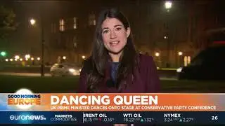 #GME | UK Prime Minister dances onto stage at Conservative Party Conference