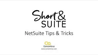 NetSuite Training: Short & Suite: How to Add Financial Section