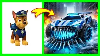 Paw Patrol as Cybernetic Race Cars: EPIC Battle Against Ferocious Dinosaurs! 🦾🏎️🦖🔥 | AI Animation 2
