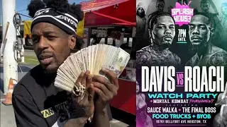 Sauce Walka Reaction To Gervonta Davis vs Lamont Roach at Splash House Party