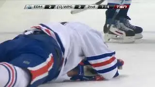 Dustin Byfuglien Hit on Luke Gazdic