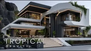 Tropical Gravity &mdash; A Cantilevered Resort Mansion Floating in Modern Silence