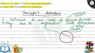 What is rainbow? Draw a labelled diagram to show the formation of a...