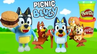 BLUEY- Learn with Play Doh Kitchen Creations Grill